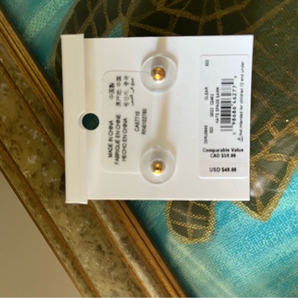 Kate Spade Gumdrop Earrings Clear - Picture 2 of 6